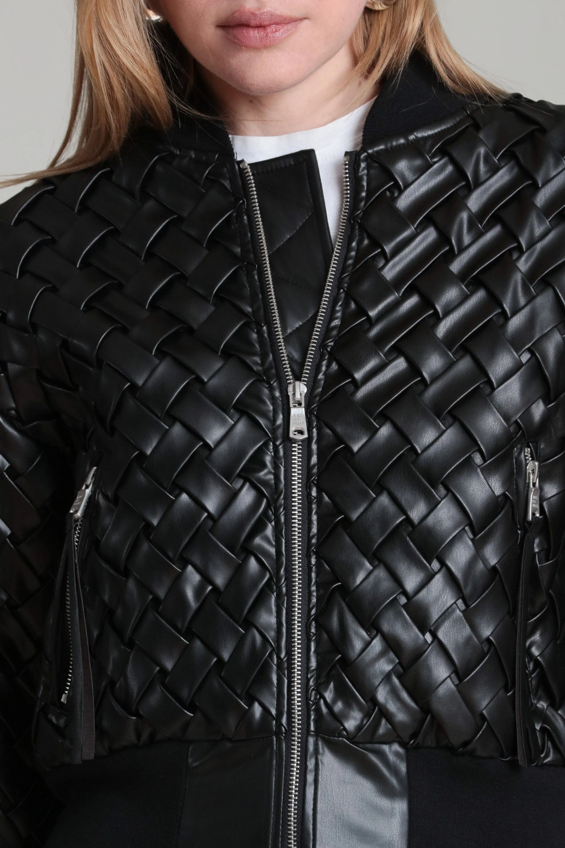 Woven Faux-Ever Leather™ Bomber Jacket - Image 7